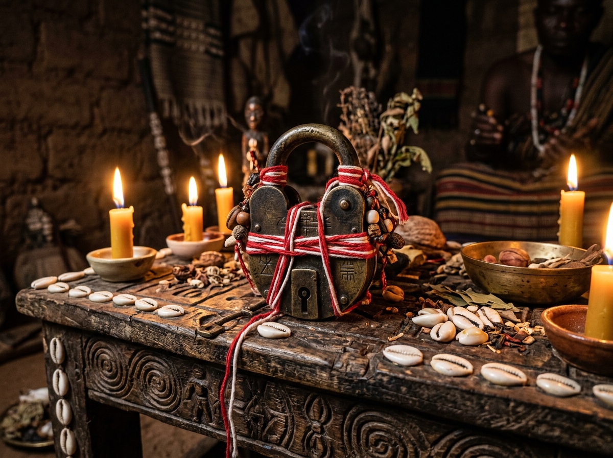 Rituel d'amour avec photo et cadenas de Ouidah
